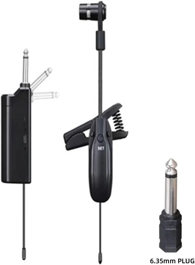 سیستم فرستنده و گیرنده میکروفون ساکسیفون SPORTARC برای ترومپت ساکسیفون، فیش 6.35 و 3.5 میلی‌متری (W7 F1)