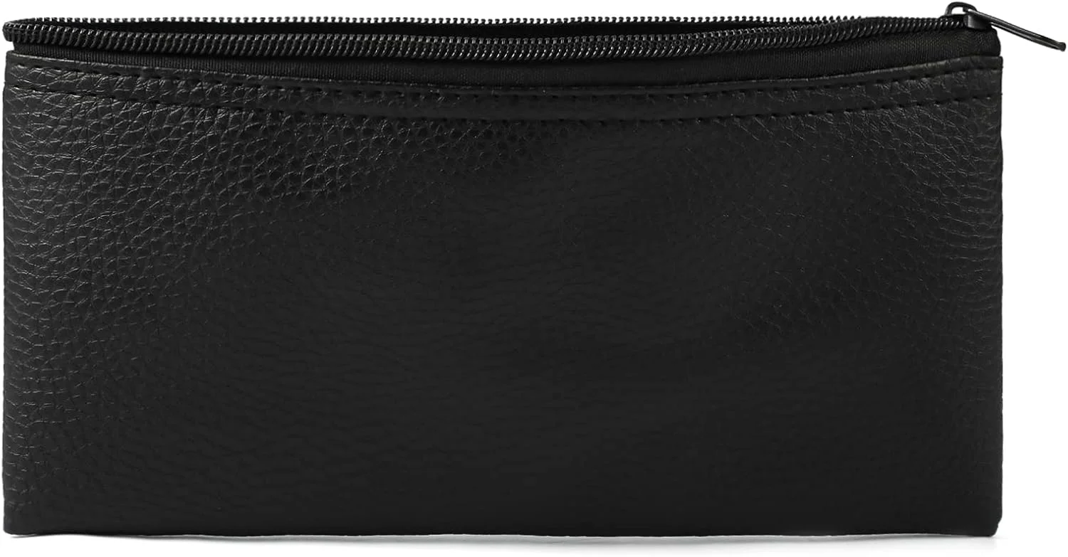 کیف میکروفون بی سیم SAVITA، کیف میکروفون 235x107 میلی متری با زیپ، کیف محافظ میکروفون چرمی مناسب برای لوازم التحریر (مشکی)