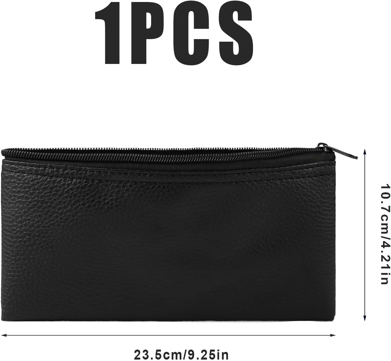 کیف میکروفون بی سیم SAVITA، کیف میکروفون 235x107 میلی متری با زیپ، کیف محافظ میکروفون چرمی مناسب برای لوازم التحریر (مشکی)