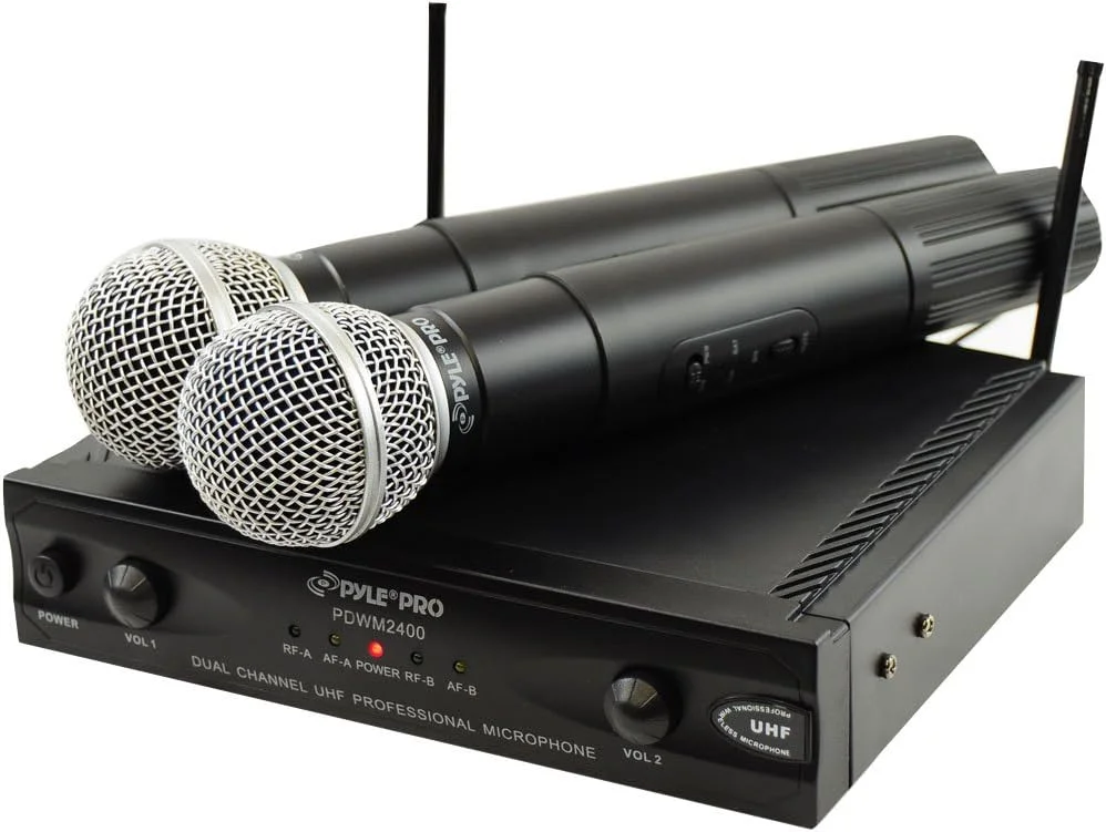 میکروفون دوگانه بی سیم UHF پایل-پرو مدل PDWM2400