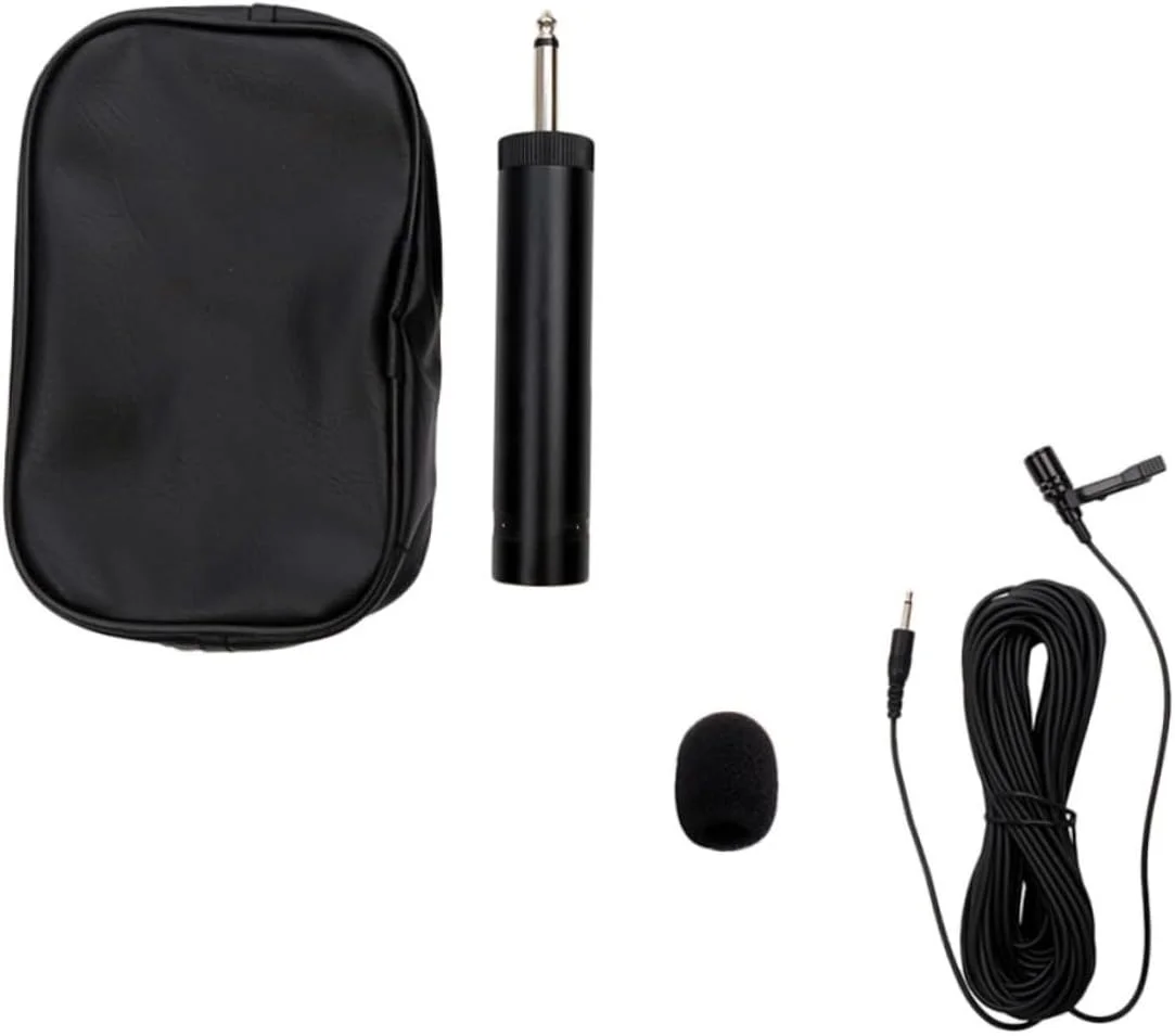 پیکاپ ساکسیفون PRETYZOOM با کابل، پیکاپ میکروفون خازنی سبک برای سازهای بادی به همراه کیف نگهداری کاربردی، مقاوم در برابر ضربه و انعطاف پذیر برای ارهو، ساکسیفون و غیره