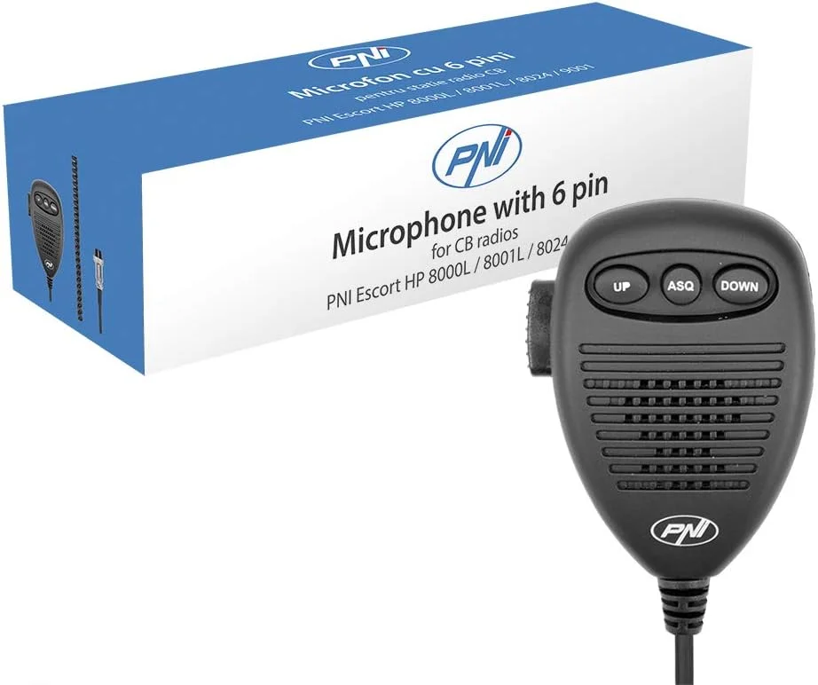 میکروفون 6 پین PNI PNI-MK8000 برای رادیو Escort HP "8000/8001/8024/9000/9001 / 8000L / 8001L" میکروفون 6 پین PNI PNI-MK8000 برای رادیو Escort HP "8000/8001/8024/9000/9001 / 8000L / 8001L"