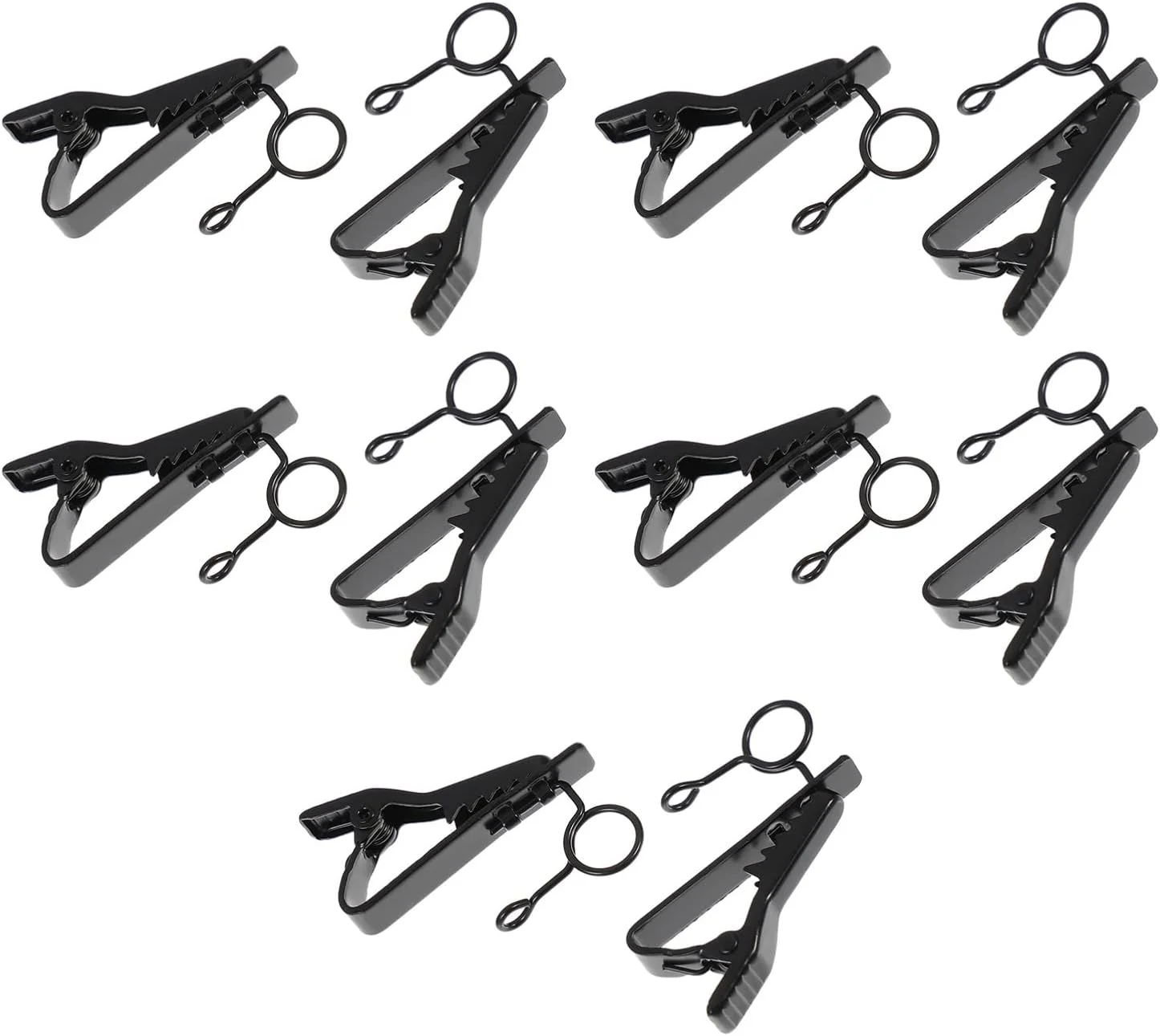 ۱۰ عدد گیره میکروفون یقه‌ای کوچک سیم‌دار، گیره کراوات میکروفون یقه‌ای، نگهدارنده میکروفون یقه‌ای فلزی، پایه میکروفون آهنی