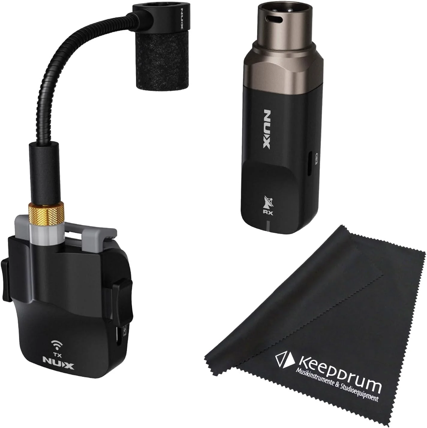سیستم میکروفون بی‌سیم ساکسیفون Nux B6 + دستمال پولیش keepdrum