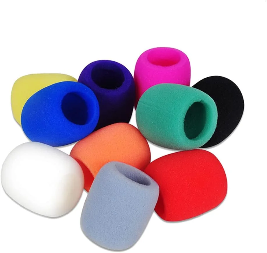 روکش میکروفون Namvo، بسته 10 عددی، روکش فوم رنگی میکروفون، بادگیر میکروفون دستی برای استیج KTV