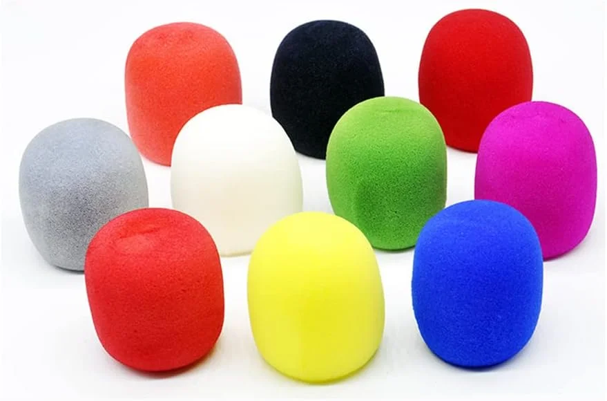 روکش میکروفون Namvo، بسته 10 عددی، روکش فوم رنگی میکروفون، بادگیر میکروفون دستی برای استیج KTV روکش میکروفون Namvo، بسته 10 عددی، روکش فوم رنگی میکروفون، بادگیر میکروفون دستی برای استیج KTV