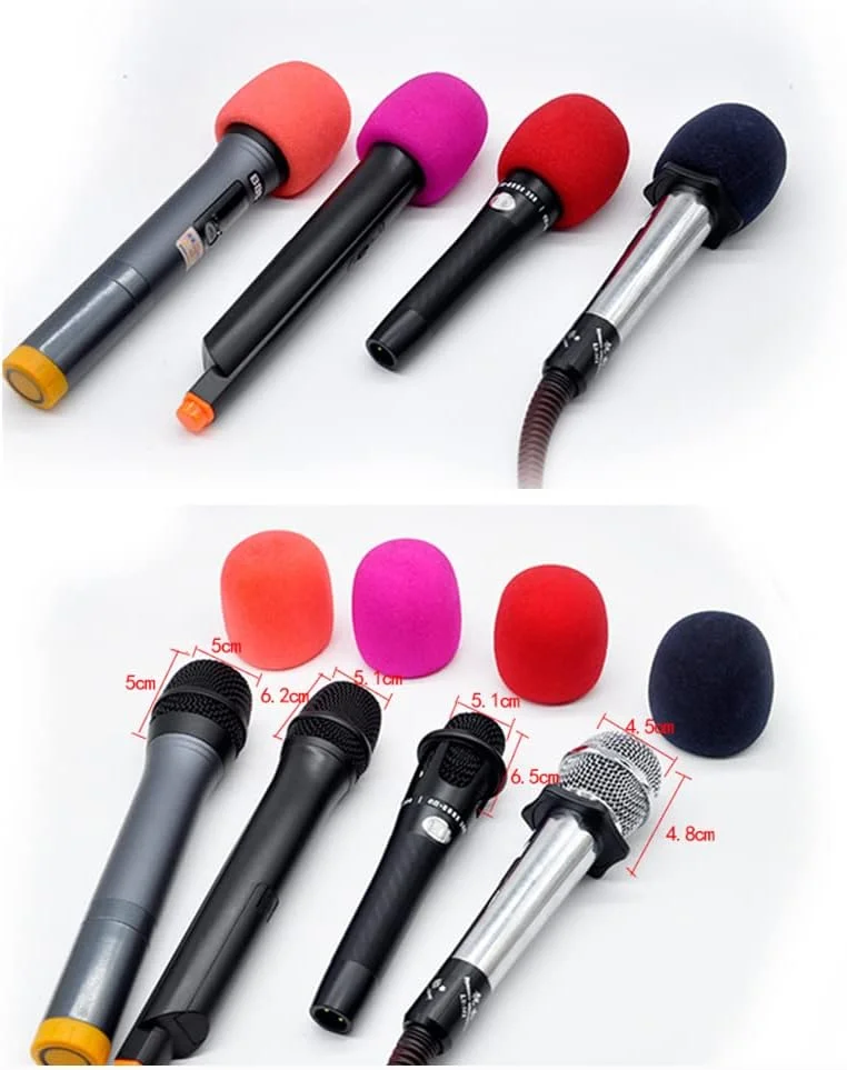 روکش میکروفون Namvo، بسته 10 عددی، روکش فوم رنگی میکروفون، بادگیر میکروفون دستی برای استیج KTV روکش میکروفون Namvo، بسته 10 عددی، روکش فوم رنگی میکروفون، بادگیر میکروفون دستی برای استیج KTV