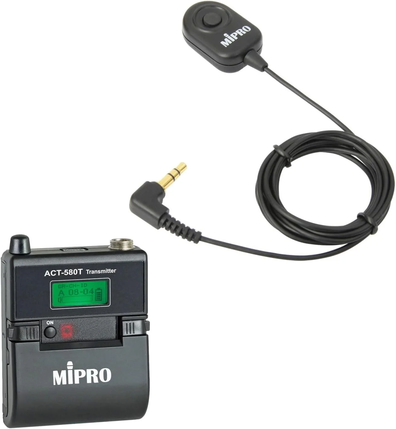 فرستنده جیبی دیجیتال MIPRO ACT-580T + دکمه قطع صدا MJ-70
