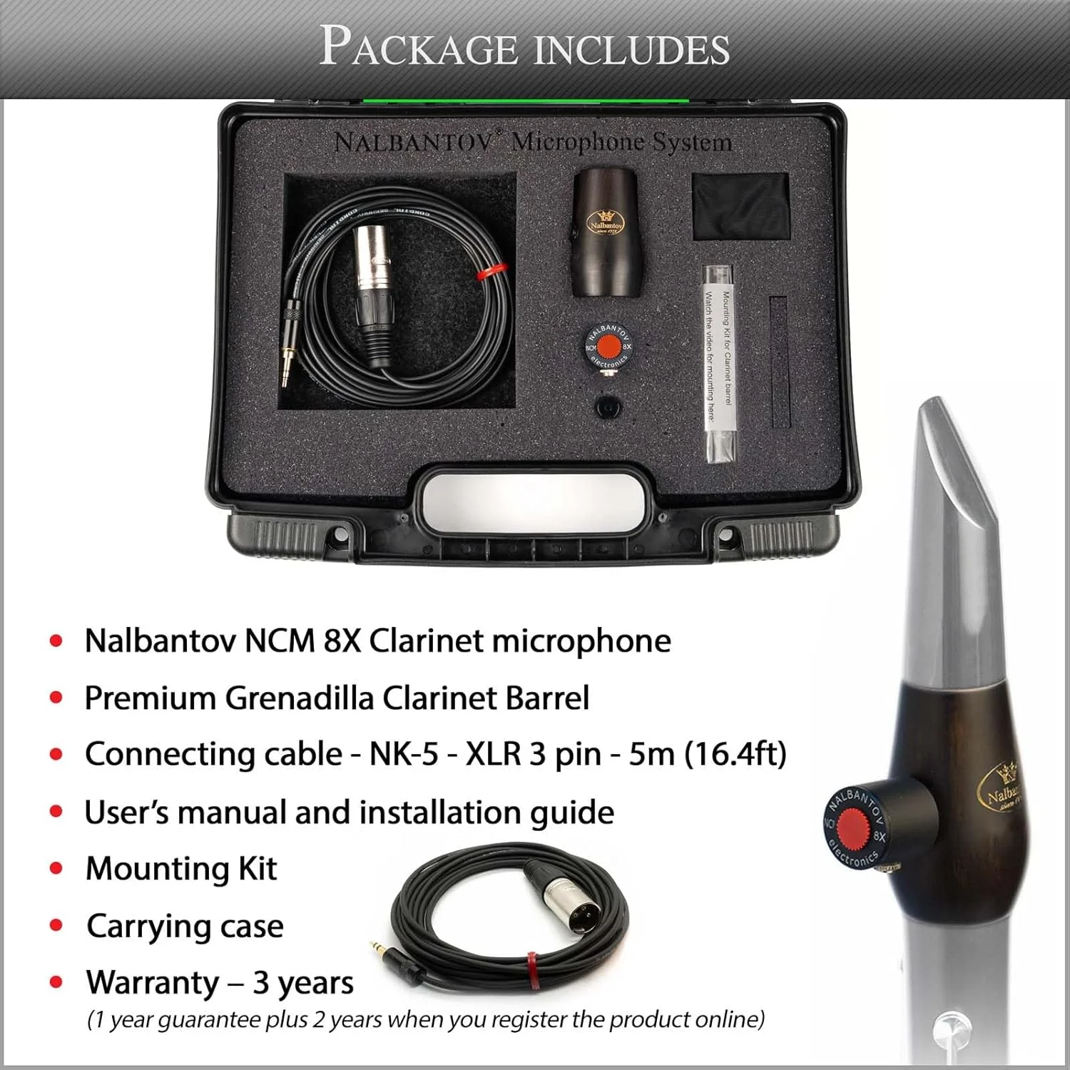 میکروفون کلارینت NCM 8X SC به همراه NK5 برای بوفه کرامپون توسکا میکروفون کلارینت NCM 8X SC به همراه NK5 برای بوفه کرامپون توسکا