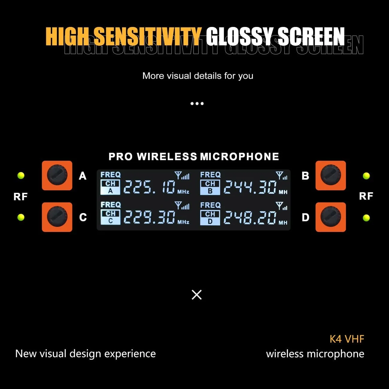 میکروفون بی سیم دستی مدل K4 مناسب برای خوانندگی در استیج و کارائوکه (مشکی) میکروفون بی سیم دستی مدل K4 مناسب برای خوانندگی در استیج و کارائوکه (مشکی)