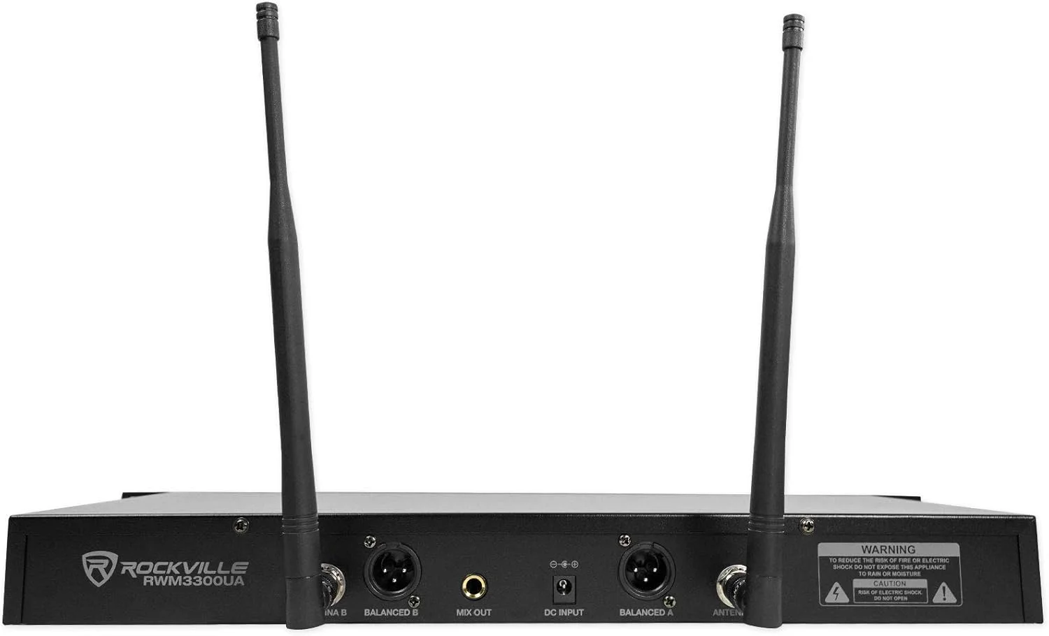 MELKESDE سیستم میکروفون دوگانه بی‌سیم UHF با 200 کانال Rockville (rwm3300ua)