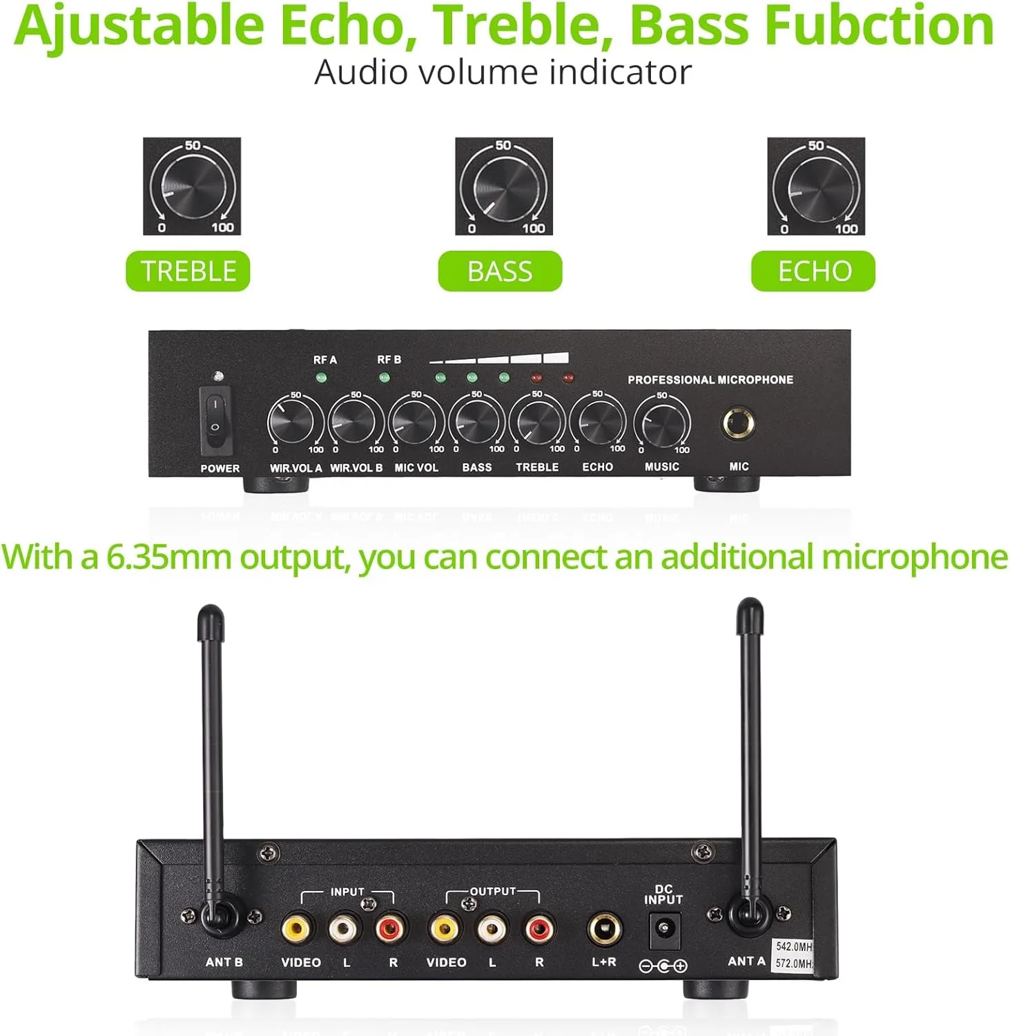 میکروفون بی سیم UHF LiNKFOR میکروفون کارائوکه بی سیم بلوتوث 4.2 سیستم میکروفون دستی بی سیم UHF سیستم میکروفون بی سیم دوگانه با 6.35mm/RCA برای مهمانی عروسی DJ کلیسا میکروفون بی سیم UHF LiNKFOR میکروفون کارائوکه بی سیم بلوتوث 4.2 سیستم میکروفون دستی بی سیم UHF سیستم میکروفون بی سیم دوگانه با 6.35mm/RCA برای مهمانی عروسی DJ کلیسا