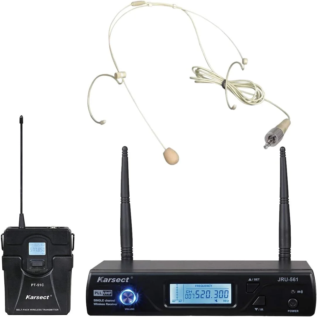 ست میکروفون بی سیم Karsect JRU-561 / PT-51C / HT-3A با هدست ظریف