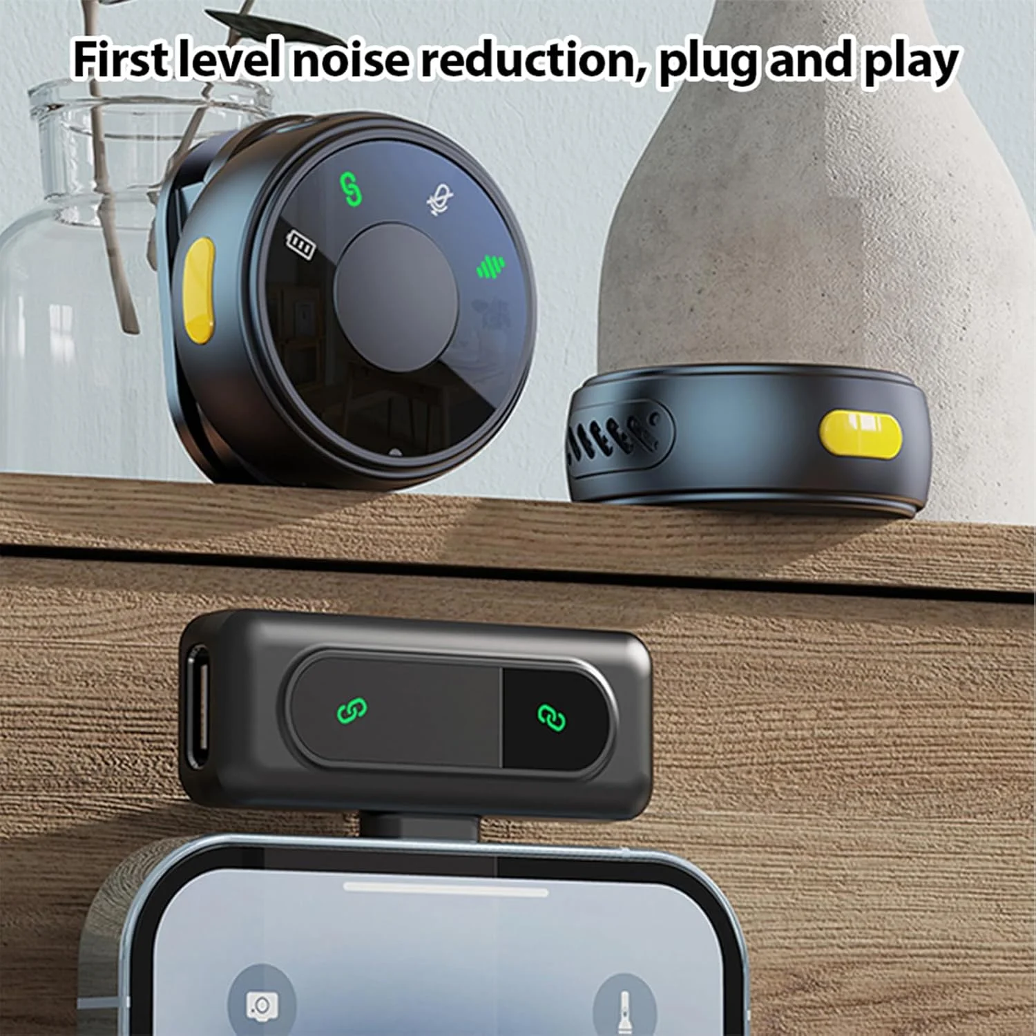 میکروفون بیسیم Irfora دوگانه - گیره/نگهدارنده میکروفون - اتصال آسان - کاهش نویز بدون تأخیر - گیرنده Type-C با یک میکروفون Di شکل برای تلفن همراه میکروفون بیسیم Irfora دوگانه - گیره/نگهدارنده میکروفون - اتصال آسان - کاهش نویز بدون تأخیر - گیرنده Type-C با یک میکروفون Di شکل برای تلفن همراه