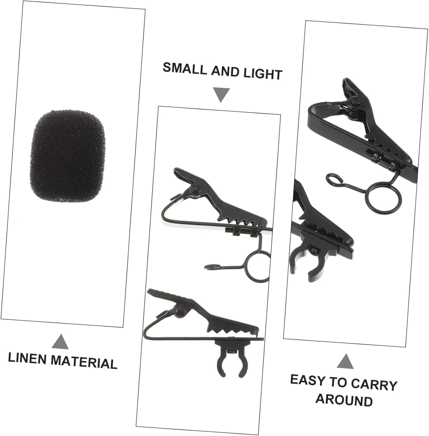 ifundom گیره میکروفون فلزی کوچک 18 عددی با روکش اسفنجی، گیره کراوات، گیره گرد و گیره کابل بی سیم برای استیج، مهمانی و کنفرانس ifundom گیره میکروفون فلزی کوچک 18 عددی با روکش اسفنجی، گیره کراوات، گیره گرد و گیره کابل بی سیم برای استیج، مهمانی و کنفرانس