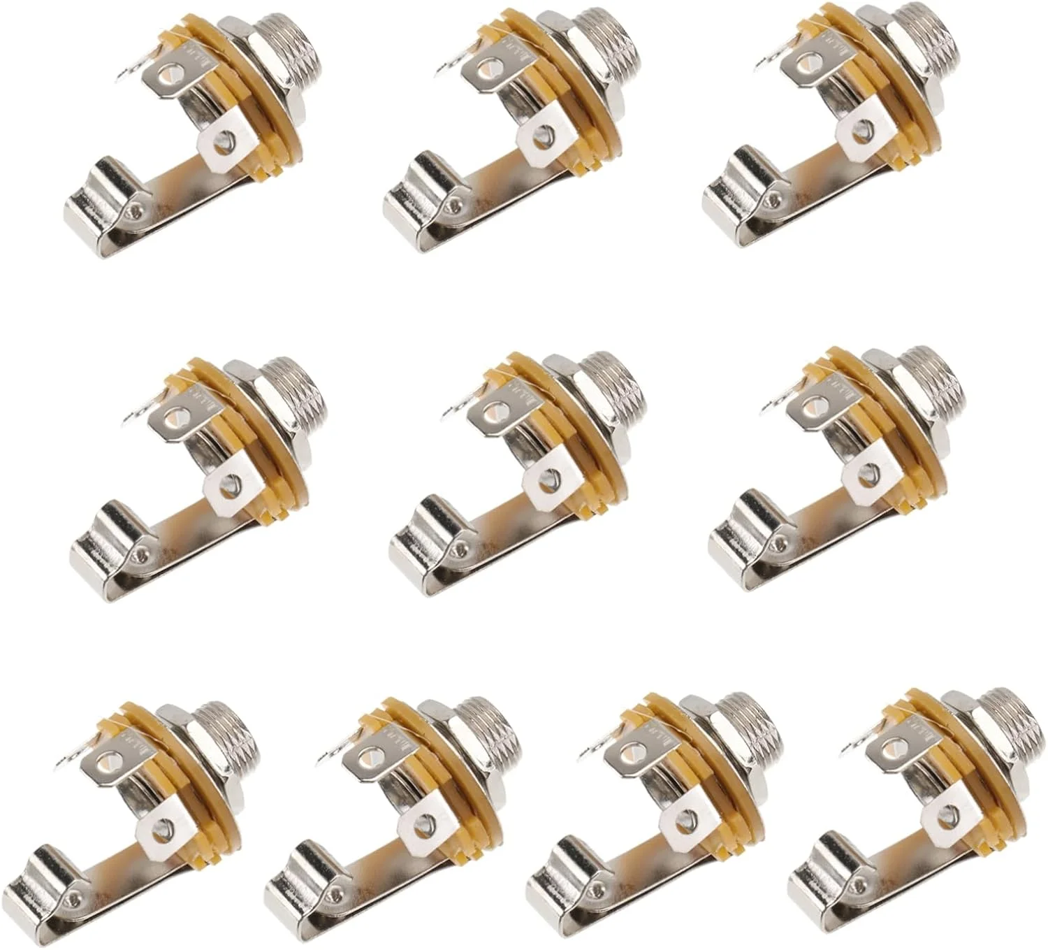 ifundom 10 عدد سوکت میکروفون برای نگهدارنده میکروفون گیتار، قابل استفاده برای سازهای زهی، اتصالات صوتی با کیفیت و بادوام