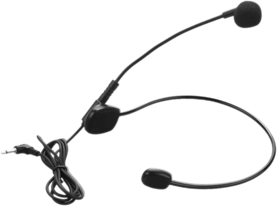 ifundom 4 عدد هدست میکروفون برای معلمان و راهنمایان تور، میکروفون سیمی هدست قابل تنظیم با صدای واضح برای سخنرانی ها و ارائه ها