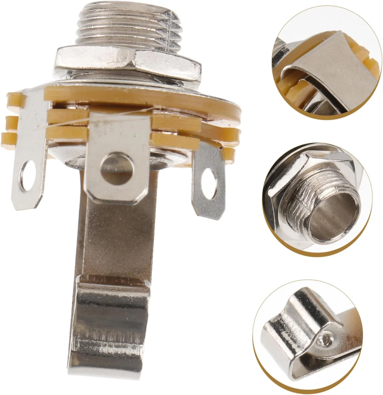 ifundom 10 عدد سوکت میکروفون برای نگهدارنده میکروفون گیتار، قابل استفاده برای سازهای زهی، اتصالات صوتی با کیفیت و بادوام