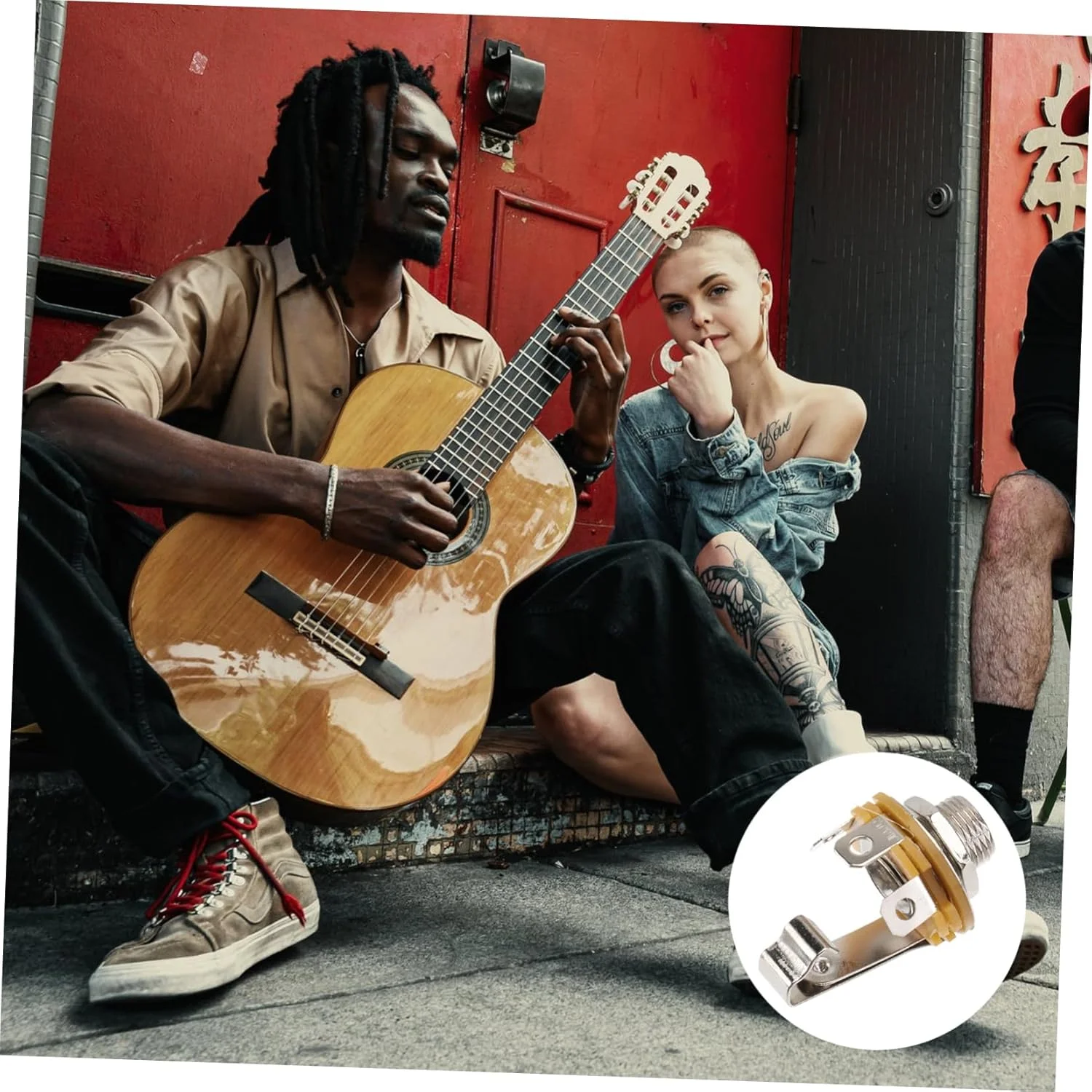 ifundom 10 عدد سوکت میکروفون برای نگهدارنده میکروفون گیتار، قابل استفاده برای سازهای زهی، اتصالات صوتی با کیفیت و بادوام