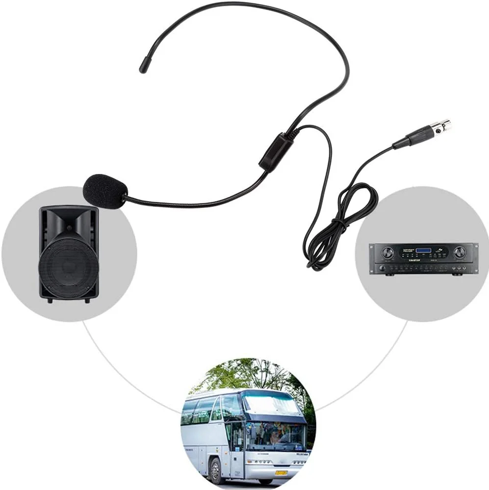 میکروفون هدست XLR بیسیم با کانکتور 3 پین Ta3F - حرفه ای برای نصب روی سر میکروفون هدست XLR بیسیم با کانکتور 3 پین Ta3F - حرفه ای برای نصب روی سر