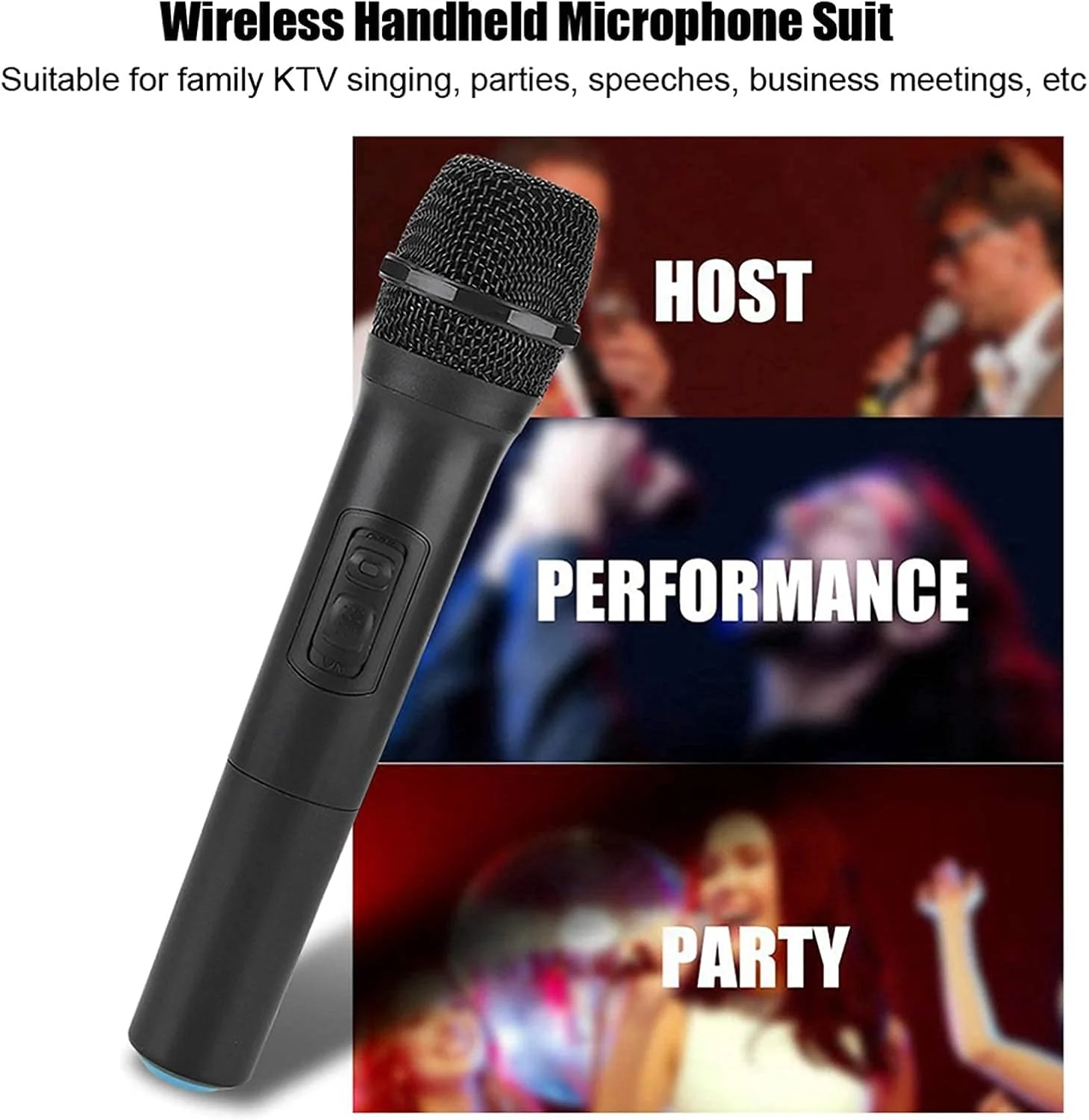 میکروفون دستی بی سیم گوشیدا، میکروفون دستی بی سیم جهانی VHF با گیرنده/آنتن برای کارائوکه/جلسات کاری میکروفون دستی بی سیم گوشیدا، میکروفون دستی بی سیم جهانی VHF با گیرنده/آنتن برای کارائوکه/جلسات کاری