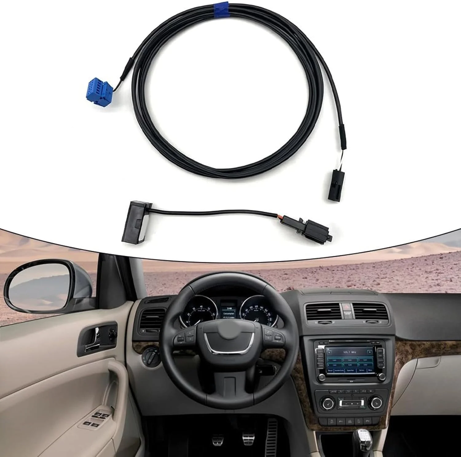 میکروفون تماس هندزفری با کابل آداپتور، ماژول میکروفون خودرو، لوازم جانبی خودرو مدل 3BD035711، کیت ارتقاء میکروفون خودرو