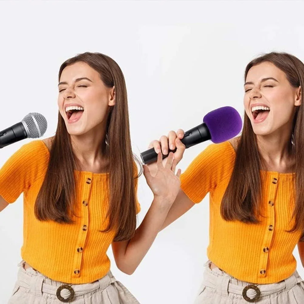 روکش میکروفون دستی 6 عددی - روکش های میکروفون استیج فوم میکروفون قابل شستشو - روکش ضد باد برای مصاحبه