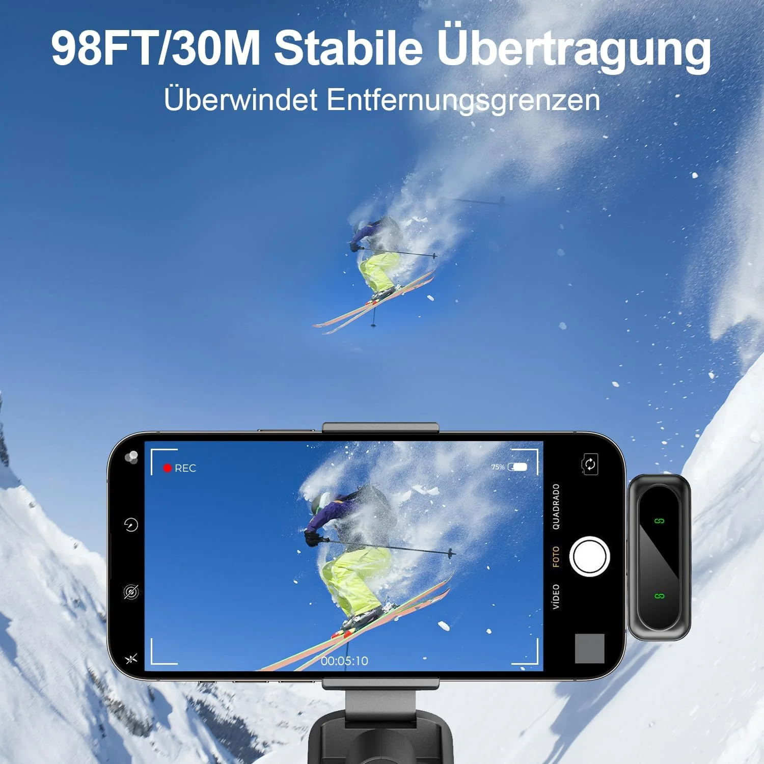 میکروفون یقهای بیسیم برای آیفون/اندروید/کامپیوتر، میکروفون کوچک با حذف نویز، سازگار برای ضبط ویدیو، ولاگ، مصاحبه، یوتیوب، تیکتاک میکروفون یقهای بیسیم برای آیفون/اندروید/کامپیوتر، میکروفون کوچک با حذف نویز، سازگار برای ضبط ویدیو، ولاگ، مصاحبه، یوتیوب، تیکتاک