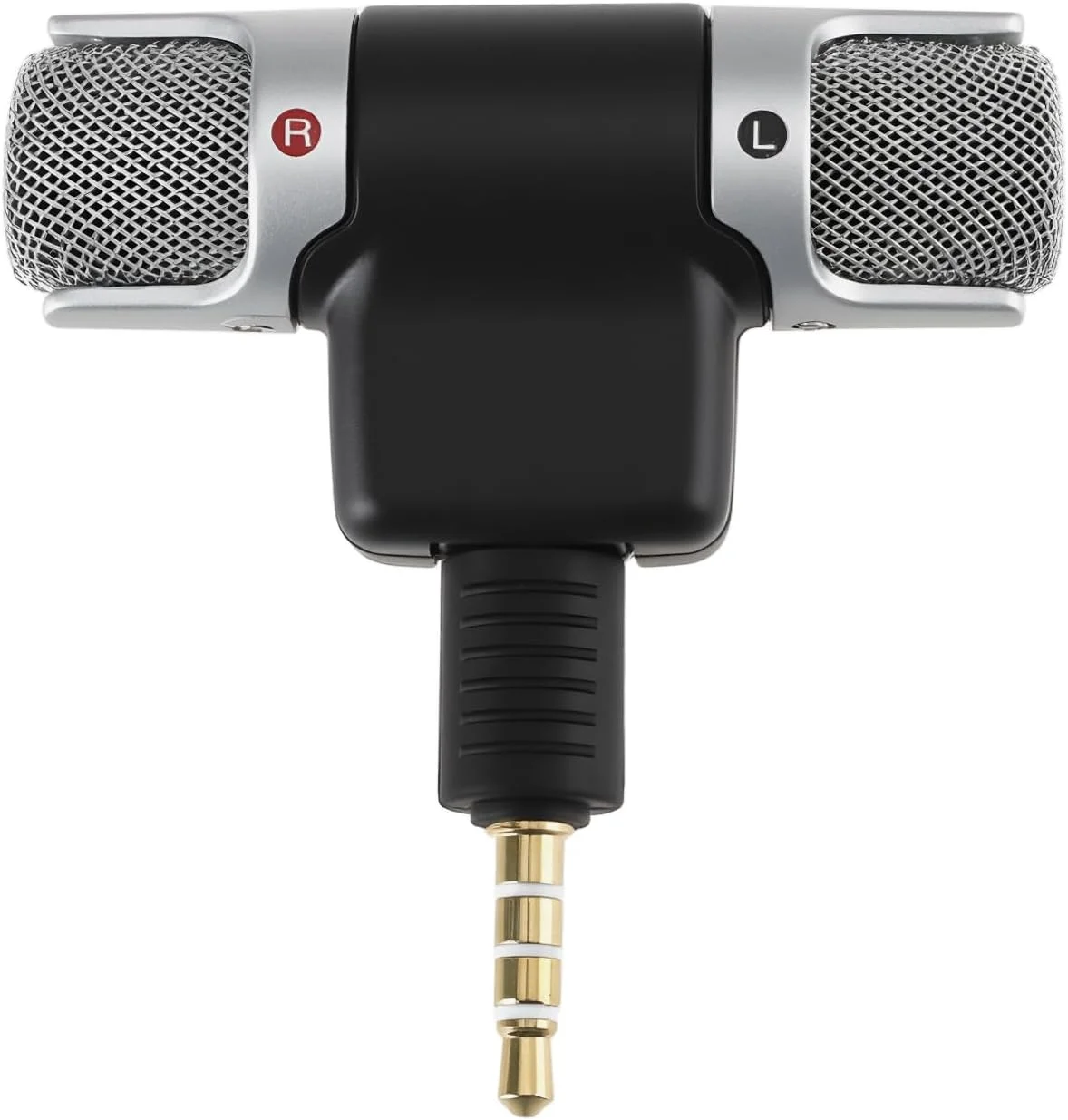 میکروفون مینی استریو چهار قطبی 3.5 میلی متری با روکش طلا، 5.7x5.5x1.3 سانتی متر، مناسب برای تلفن های همراه، کامپیوترها و ضبط کننده ها