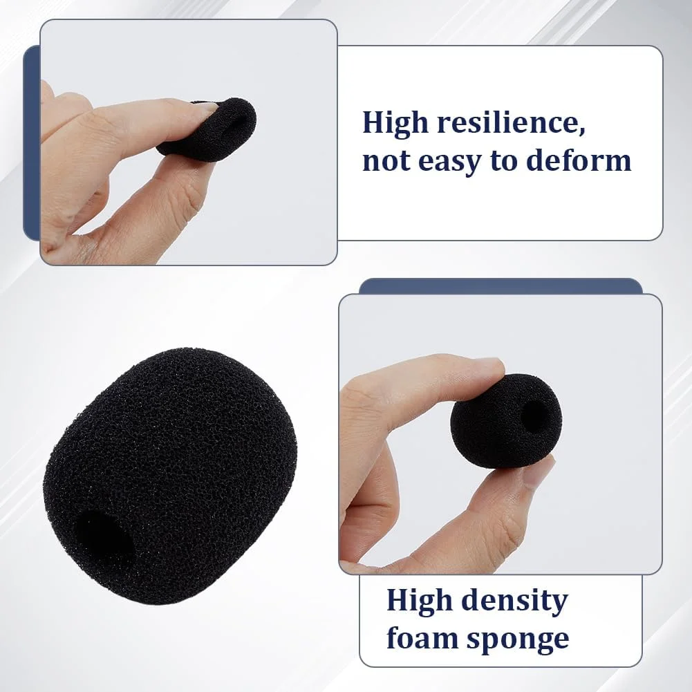 60 عدد روکش اسفنجی میکروفون کوچک، مشکی، بیضی شکل، محافظ باد میکروفون فوم، روکش های مختلف میکروفون، لوازم جانبی برای آلات موسیقی 60 عدد روکش اسفنجی میکروفون کوچک، مشکی، بیضی شکل، محافظ باد میکروفون فوم، روکش های مختلف میکروفون، لوازم جانبی برای آلات موسیقی