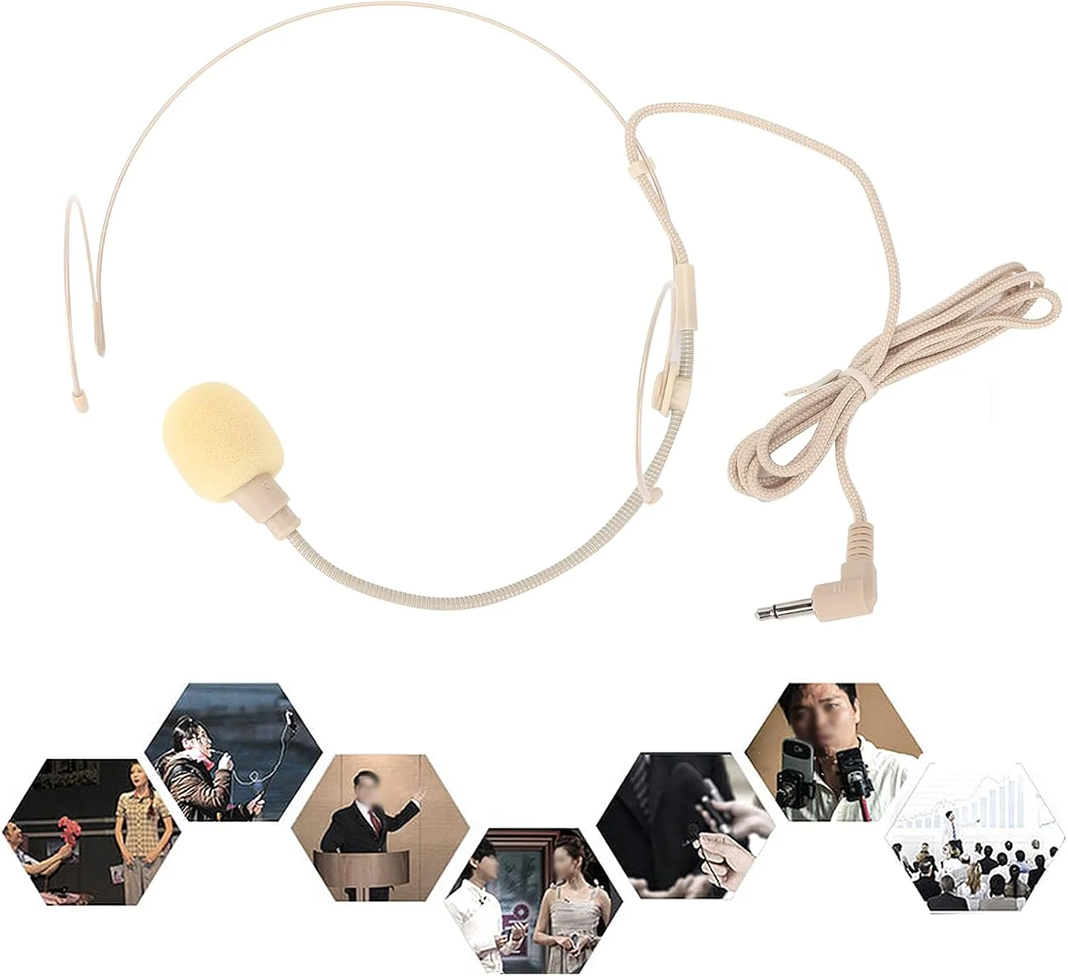 میکروفون هدست CHICIRIS، میکروفون هدست با 1 عدد سگک ثابت برای سخنرانی