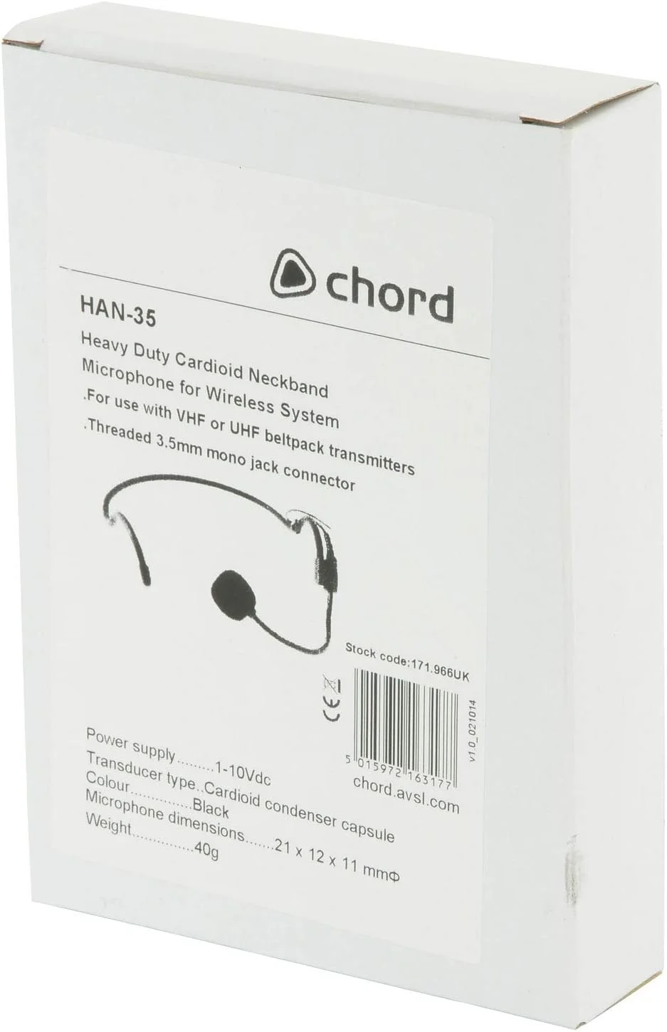 میکروفون گردنی کاردیوید مقاوم کورد مدل HAN-35 میکروفون گردنی کاردیوید مقاوم کورد مدل HAN-35