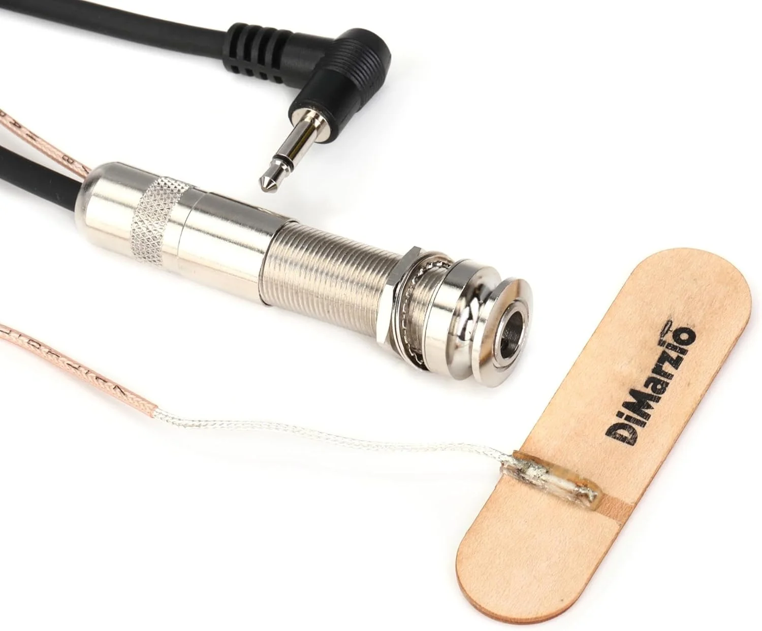 پیکاپ پیزو آکوستیک گیتار DiMarzio DP 235 The Black Angel، پیزو پسیو، نصب داخل بدنه