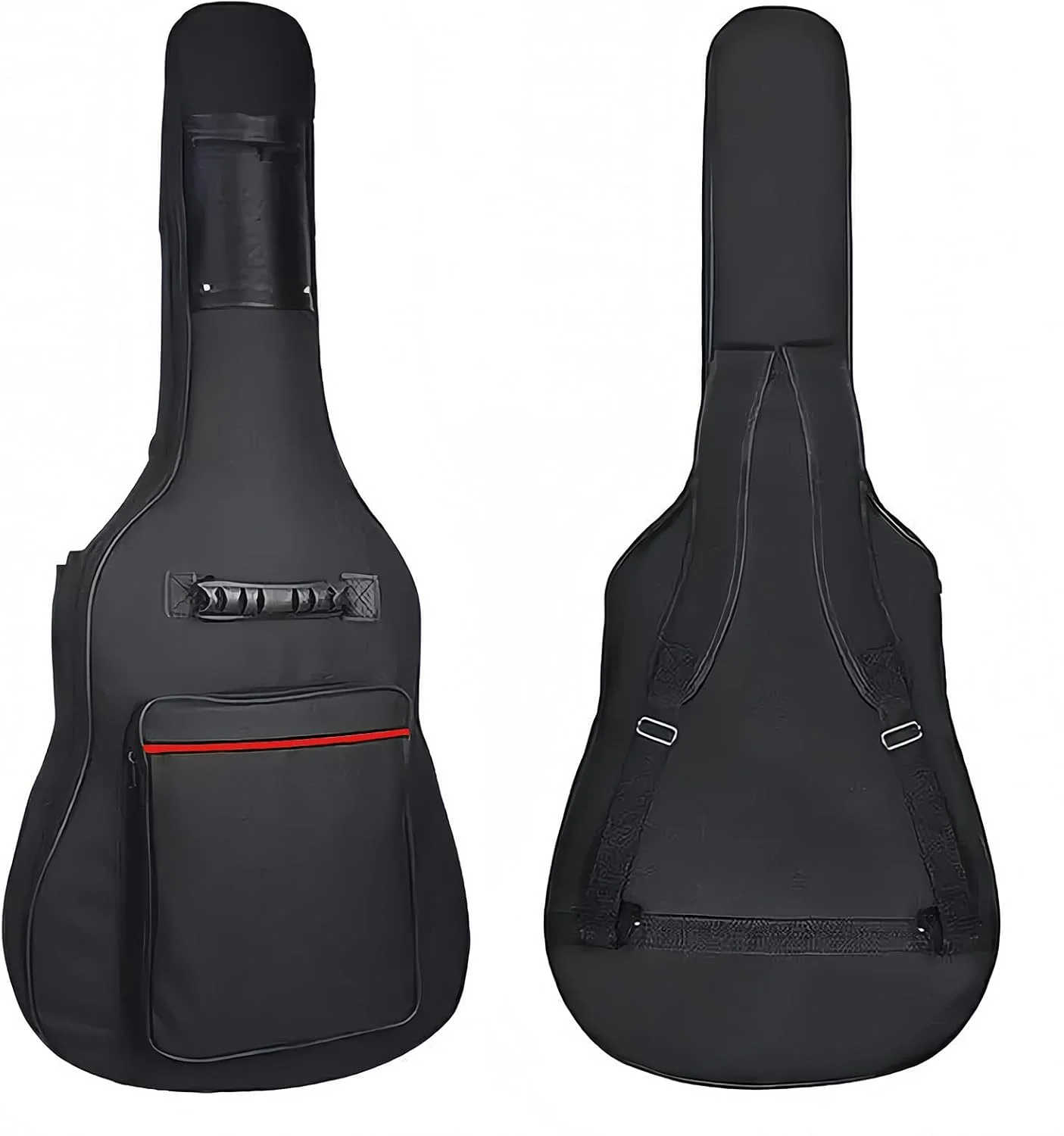 گیتار آکوستیک چوبی، 96.5 سانتی متر، 6 سیم فولادی، به همراه کیف گیتار و مجموعه لوازم اولیه برای مبتدیان