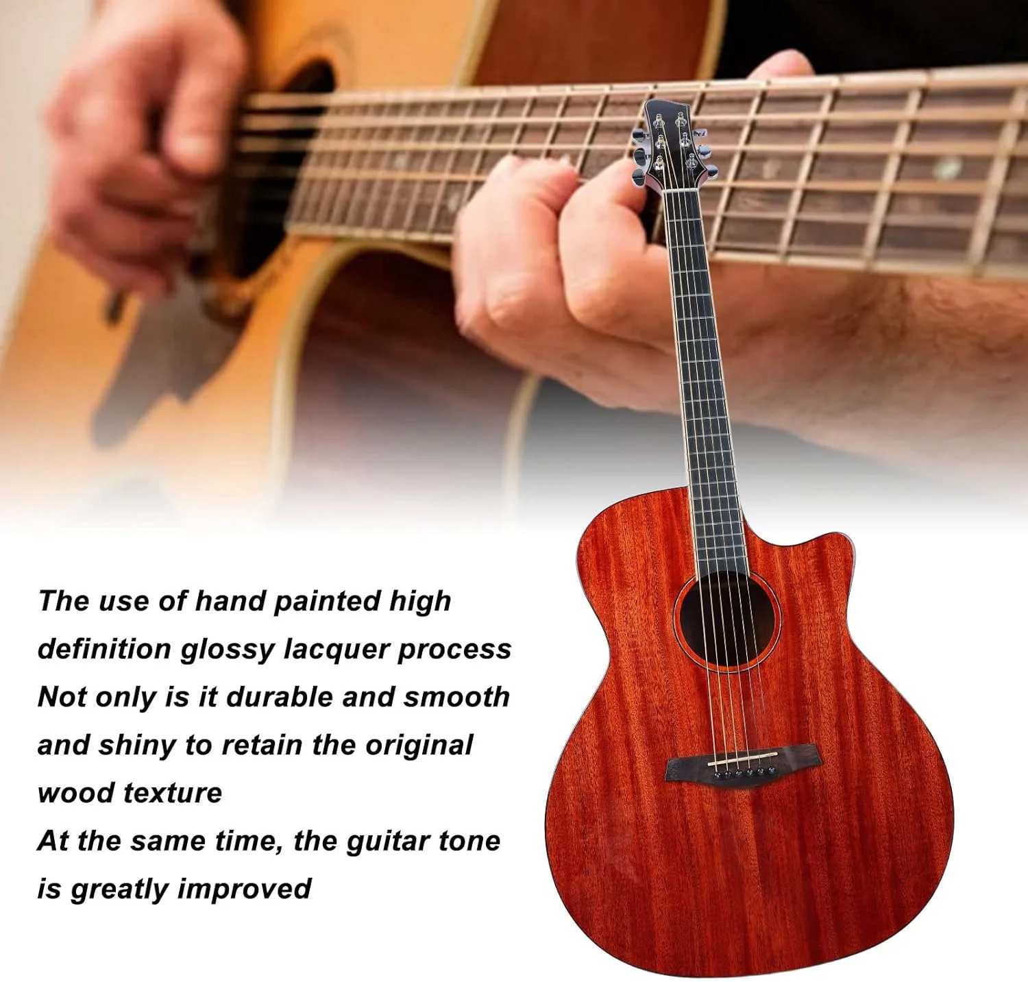 گیتار آکوستیک گیتار فولک، گیتار آکوستیک 40 اینچی سازهای موسیقی هدیه گیتار فولک فولک و سنتی برای کودکان مبتدی