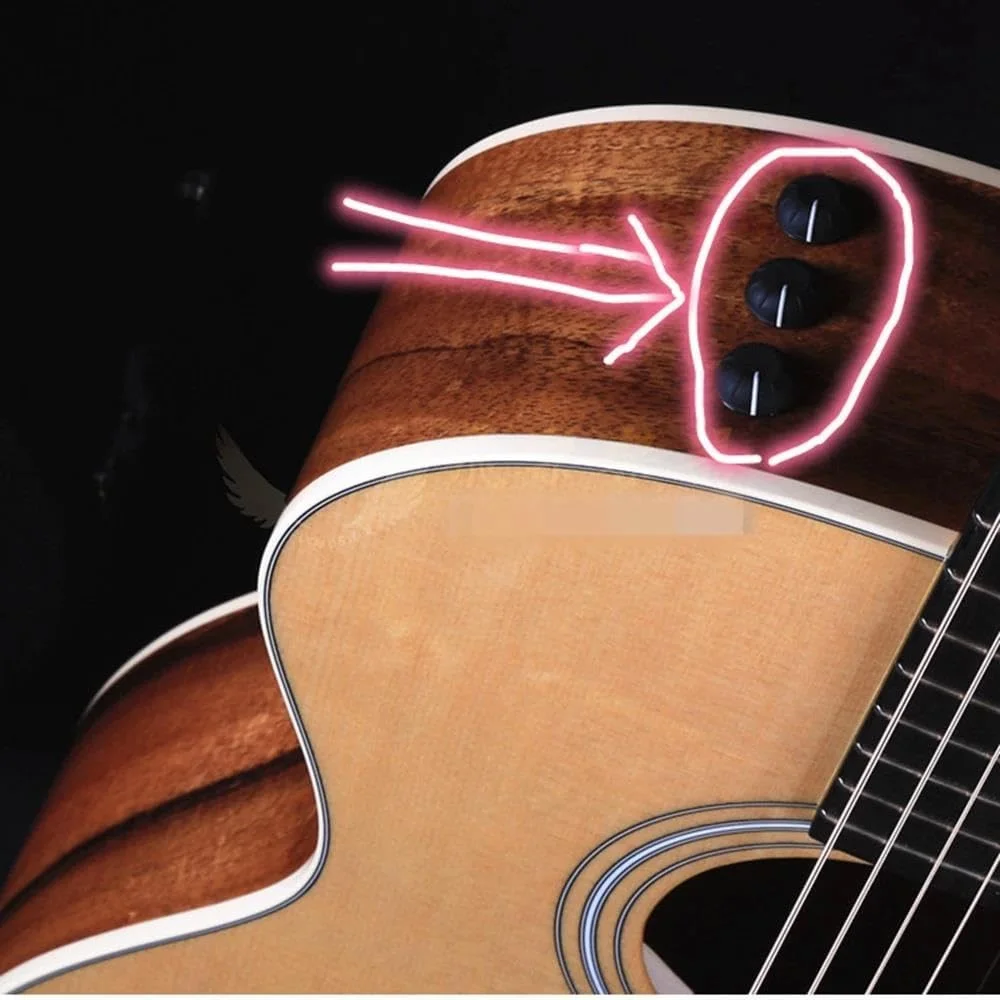 پیکاپ گیتار آکوستیک 3 باندی برای گیتار آکوستیک با پیزو سرامیکی مشکی/قرمز/نرم پیکاپ گیتار آکوستیک 3 باندی برای گیتار آکوستیک با پیزو سرامیکی مشکی/قرمز/نرم