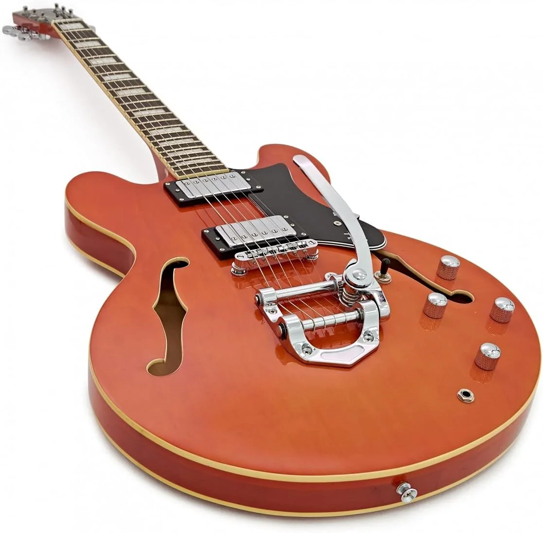 گیتار نیمه آکوستیک Hartwood Revival با ویبراتو نارنجی گیتار نیمه آکوستیک Hartwood Revival با ویبراتو نارنجی
