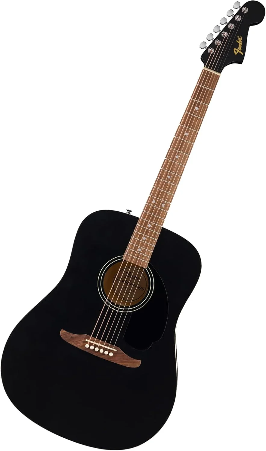 گیتار آکوستیک Fender California Debut Redondo Dreadnought، صفحه صنوبر، پیک‌گارد مشکی، مشکی
