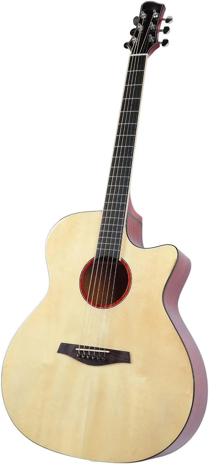 گیتار فولک 41 اینچی، گیتار آکوستیک برای مبتدیان، قدرت نفوذ قوی، صنوبر و ماهون برای دوستداران موسیقی برای نوازندگی (رنگ چوب) گیتار فولک 41 اینچی، گیتار آکوستیک برای مبتدیان، قدرت نفوذ قوی، صنوبر و ماهون برای دوستداران موسیقی برای نوازندگی (رنگ چوب)