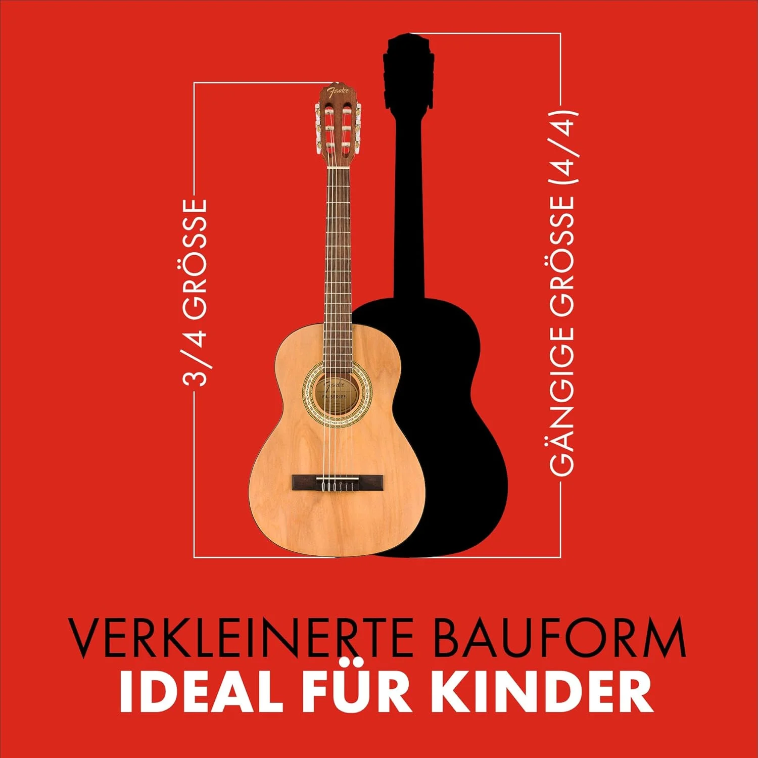 گیتار آکوستیک کلاسیک Fender FA-25N سایز 3/4، صفحه انگشتگذاری گردوئی، رنگ طبیعی گیتار آکوستیک کلاسیک Fender FA-25N سایز 3/4، صفحه انگشتگذاری گردوئی، رنگ طبیعی