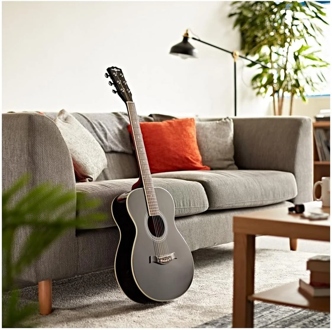 گیتار آکوستیک فول سایز استیل استرینگ از Gear4music مشکی