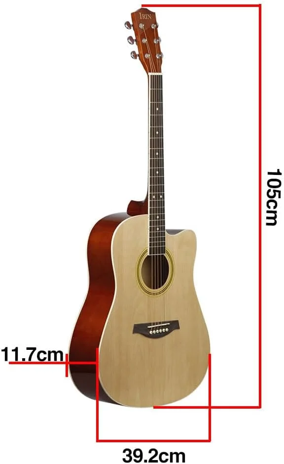 گیتار فولک 41 اینچی، گیتار کلاسیک، گیتار حرفه ای بزرگسالان مبتدی، ساز زهی، ساز گیتار، گیتار آکوستیک، گیتار فولک، گیتار چوب باس (آبی)