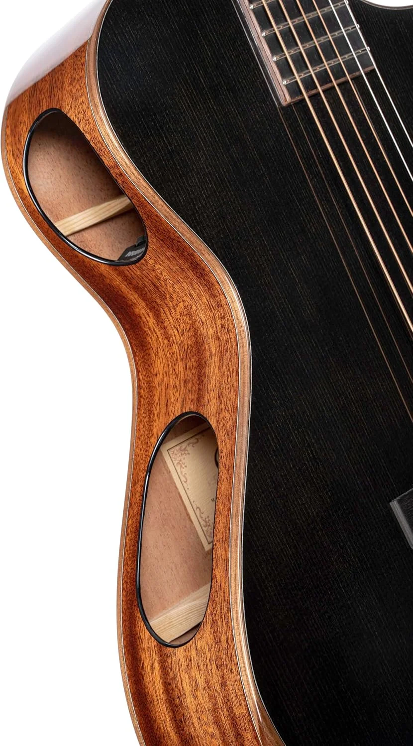 گیتار آکوستیک/الکتریک مشکی مدرن سری Masterpiece کورت همراه با کیف