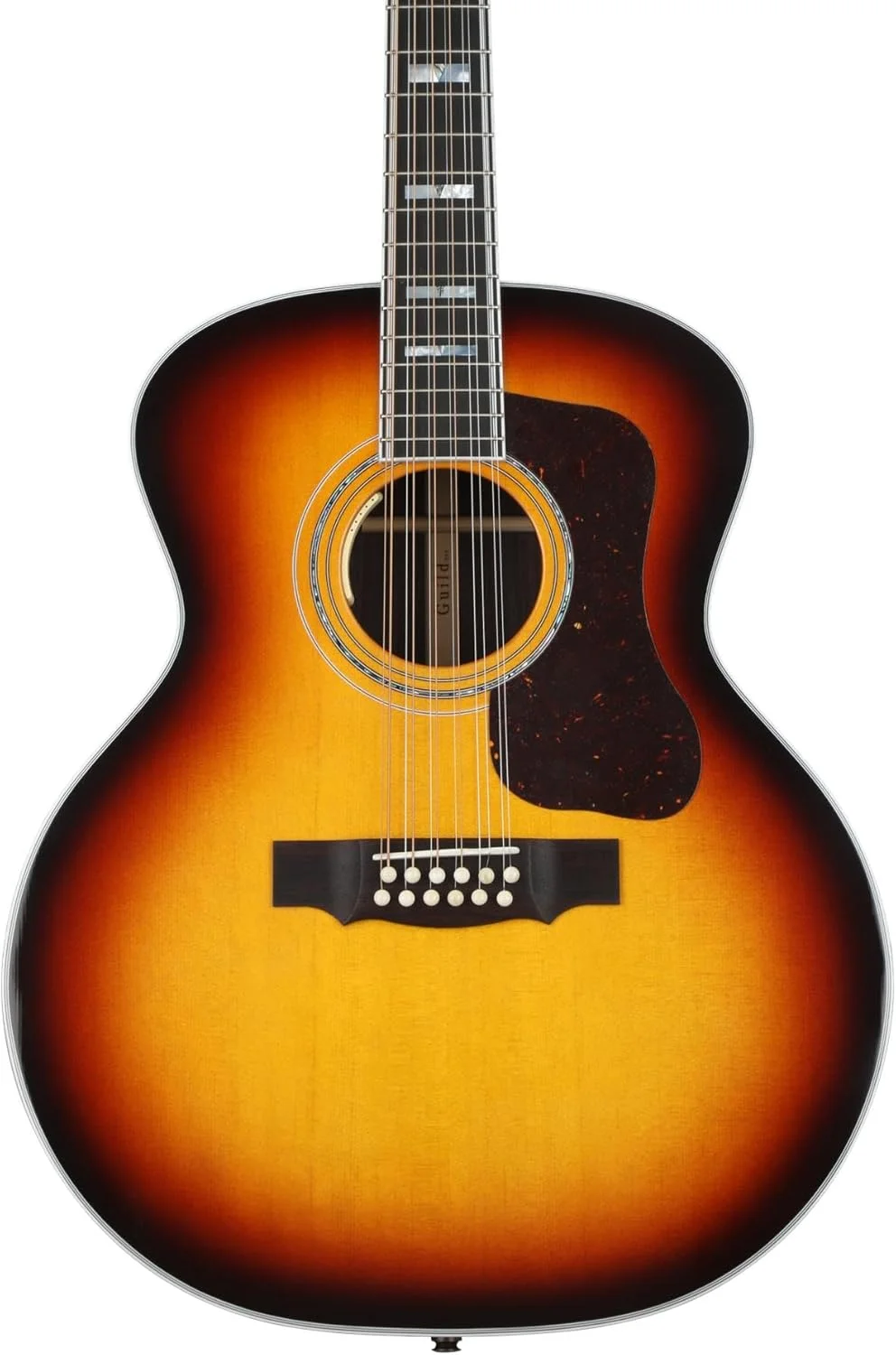 گیتار آکوستیک-الکتریک 12 سیم گیلد مدل F-512E با رنگ سانبرست عتیقه به همراه کیف