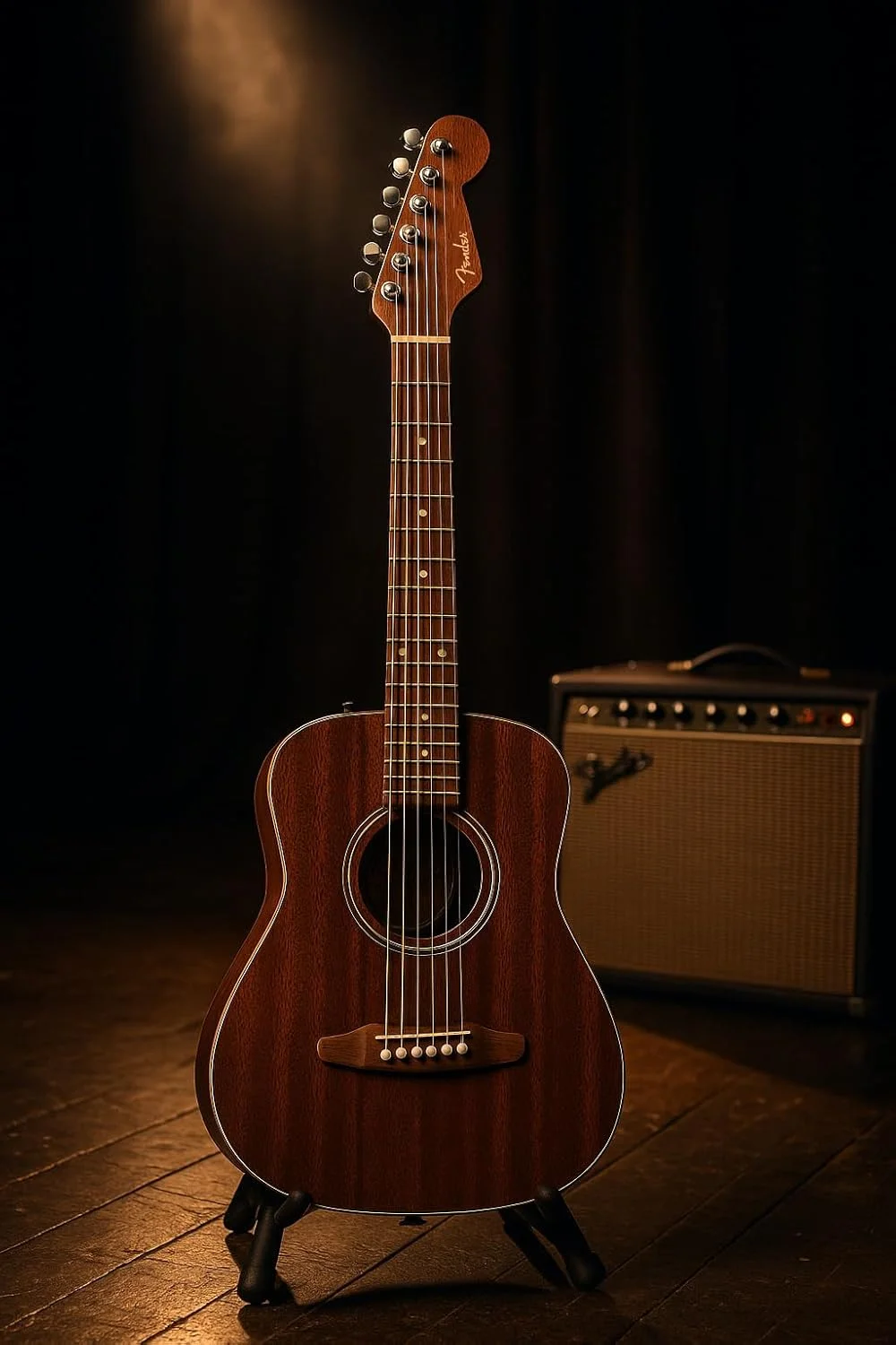 گیتار آکوستیک کوچک Fender California Standard Redondo™ با کیف، صفحه رویی ساپلی، ساپلی طبیعی گیتار آکوستیک کوچک Fender California Standard Redondo™ با کیف، صفحه رویی ساپلی، ساپلی طبیعی