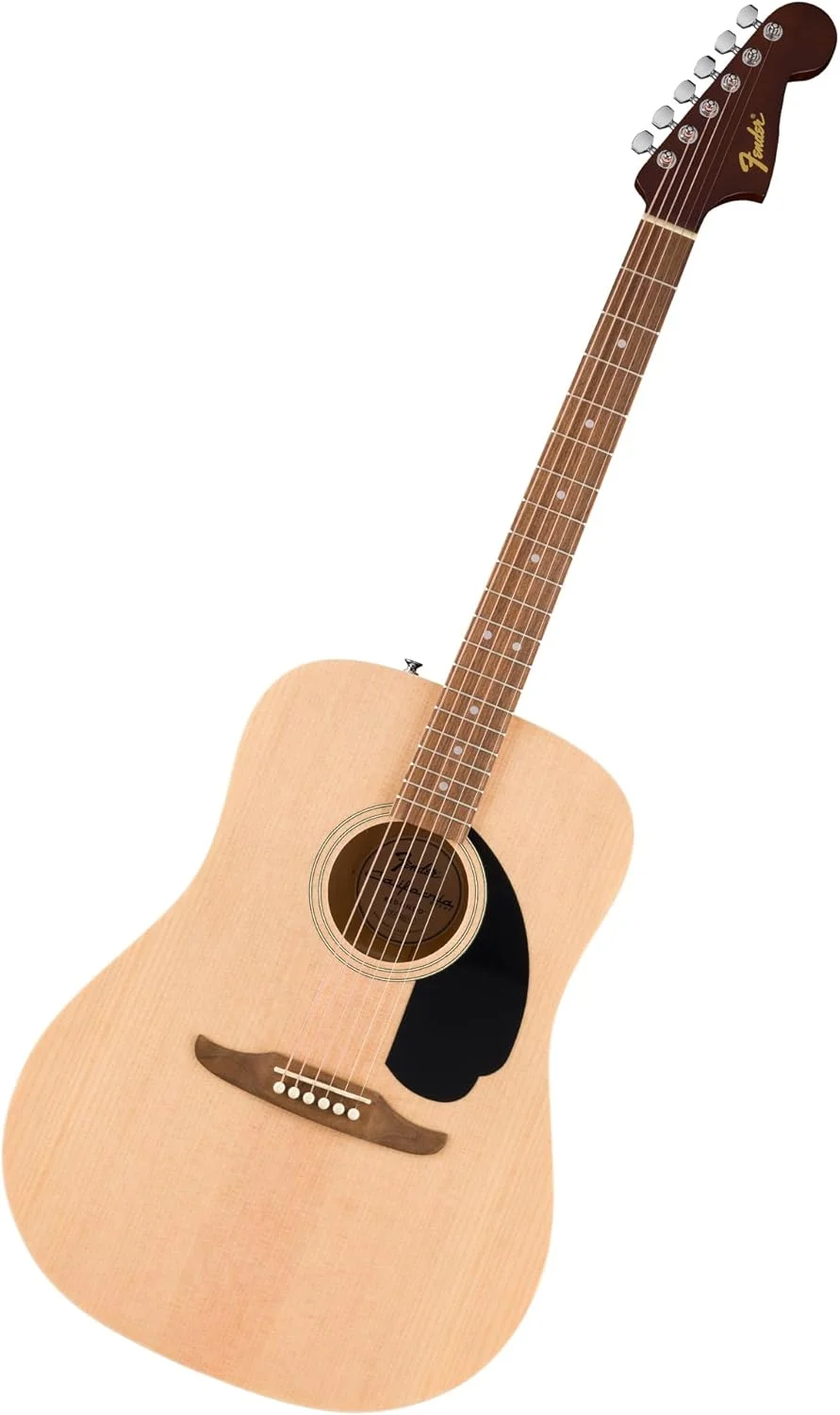 گیتار آکوستیک Fender California Debut Redondo Dreadnought، صفحه رویی صنوبر، پیک‌گارد مشکی، رنگ طبیعی