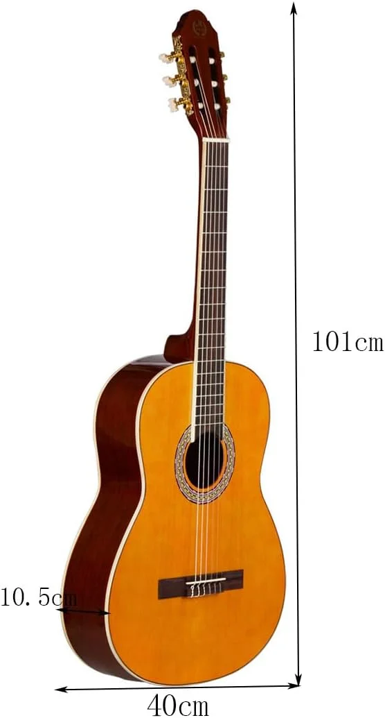 گیتار کلاسیک، گیتار آکوستیک صنوبر، گیتار آکوستیک کلاسیک، گیتار درجه اجرا برای بزرگسالان، گیتار 39 اینچی، گیتار فولک، ساز زهی، ساز گیتار، گیتار آکوستیک، گیتار