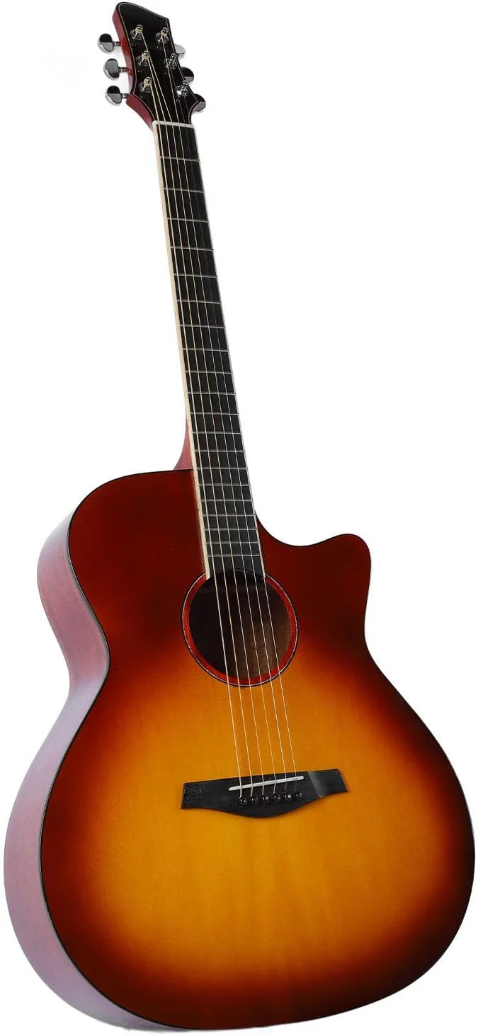 گیتار آکوستیک مبتدی، بافت زیبا، آینه بهبود یافته برای مبتدیان (رنگ غروب آفتاب) گیتار آکوستیک مبتدی، بافت زیبا، آینه بهبود یافته برای مبتدیان (رنگ غروب آفتاب)