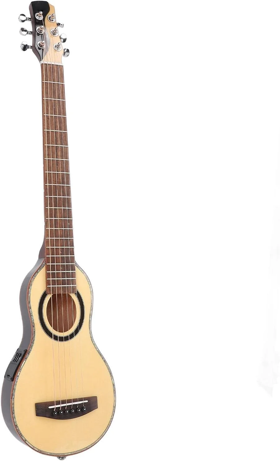 گیتار آکوستیک مبتدی، گیتار کلاسیک 32 اینچی با 6 سیم، تیونر داخلی، گیتار تمرینی برای نوازندگان مبتدی گیتار به همراه کیف مشکی