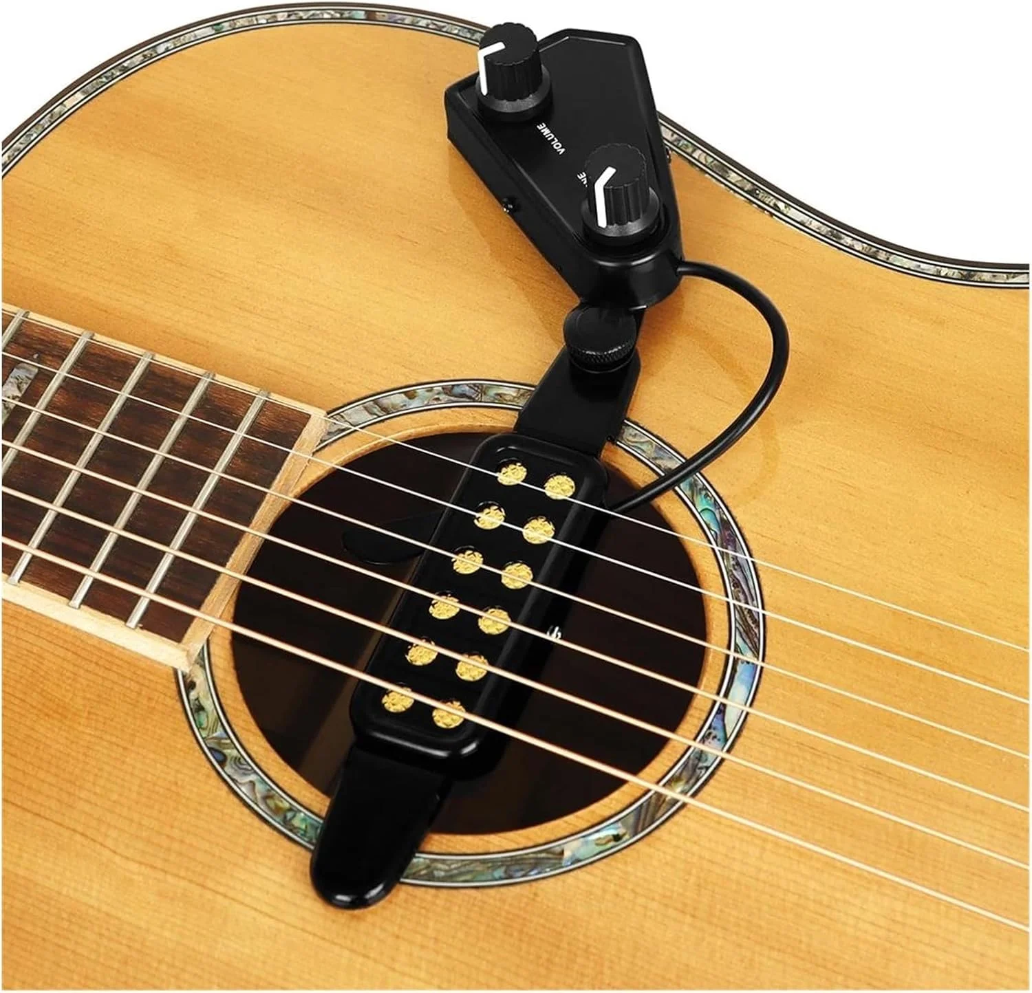 پیکاپ گیتار آکوستیک، پیکاپ حفره صدای گیتار با قابلیت تنظیم صدا، بازتولید بالا، کابل 2.9 متری، پیکاپ حفره صدا، لوازم جانبی گیتار فولک پیکاپ گیتار آکوستیک، پیکاپ حفره صدای گیتار با قابلیت تنظیم صدا، بازتولید بالا، کابل 2.9 متری، پیکاپ حفره صدا، لوازم جانبی گیتار فولک